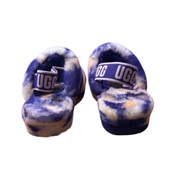 UGG Fluff Yeah Slide Sling Back Sandals in Purple/Pink Tie-Dye Size 7 — SASSY!!! - Picture 6 of 8